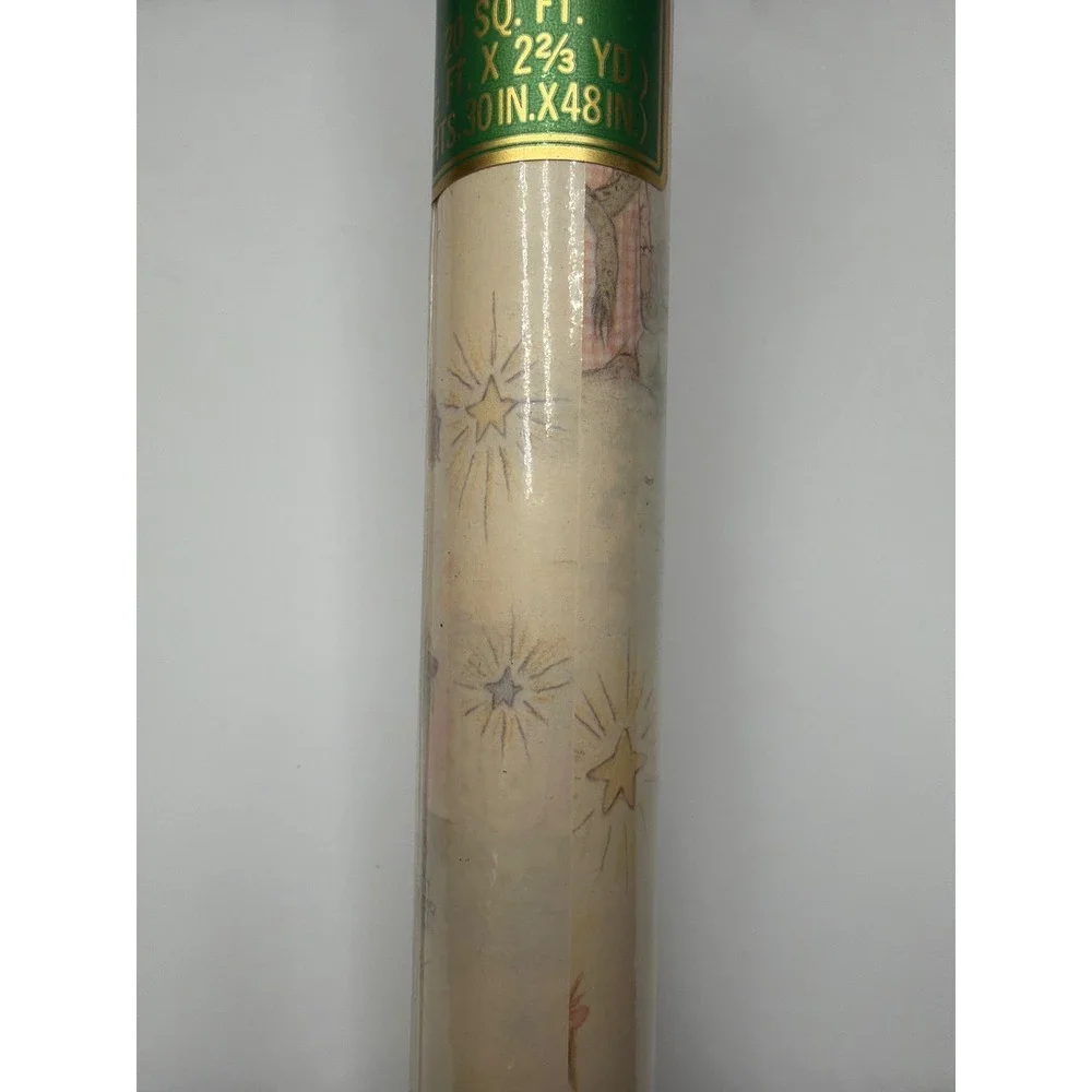 Hallmark Christmas Gift Wrap Precious Moments‎ Children Vintage 20 Sq Ft Roll
